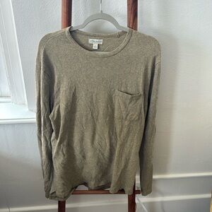 J crew long sleeve knit pocket tee